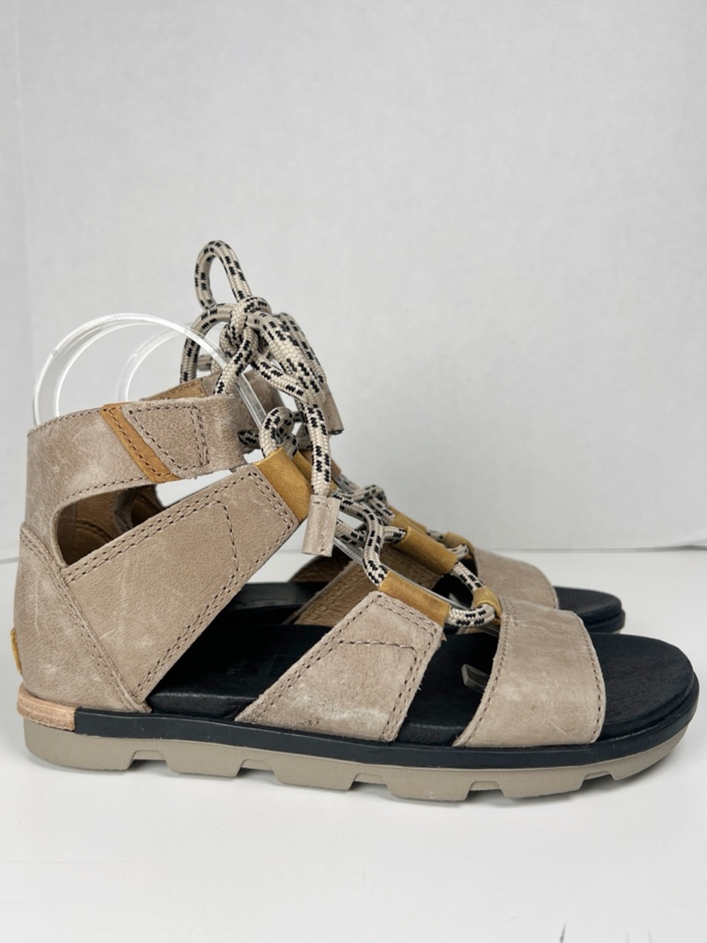 SOREL Women’s Size 7 Sahara Leather Torpeda II Lace-Up Gladiator Sandals - Picture 3 of 12